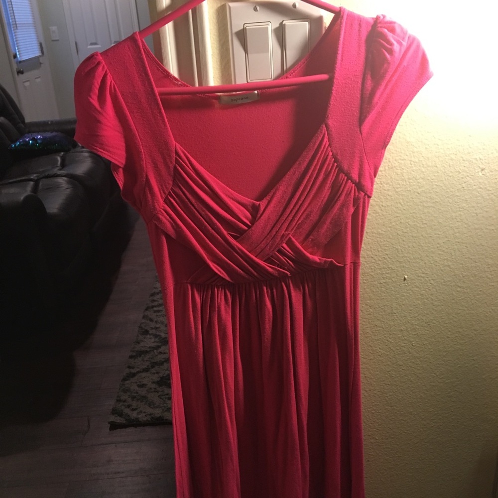 Super cute and comfy pink cotton dress